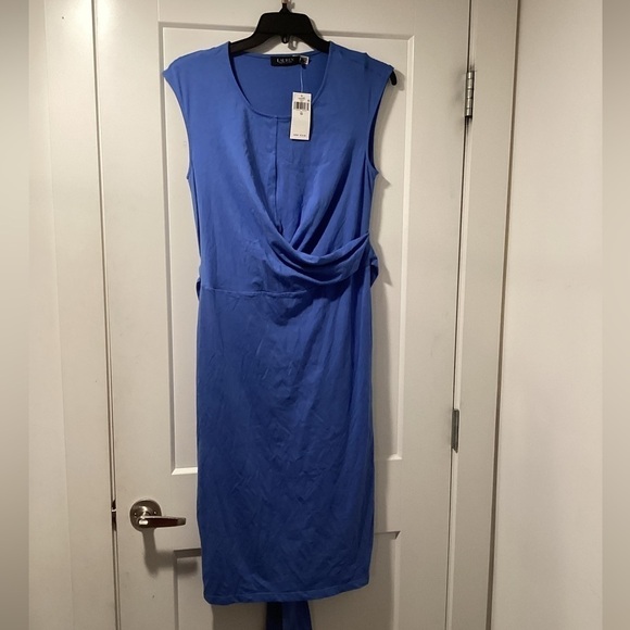 NWT Lauren Ralph Lauren Size 10 Blue Dress - Picture 2 of 6